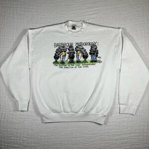 Vintage Fruit Of The Look Crewneck White XL Barbeque Meteorology 90s‎ Y2K